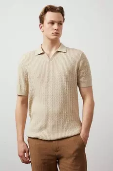 Хлопковое поло Medicine, бежевый