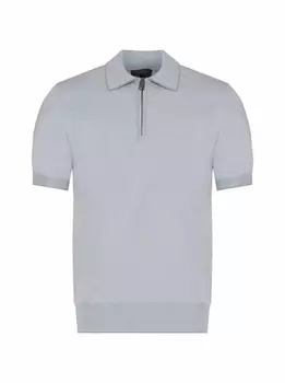 Хлопковое поло на молнии Brioni