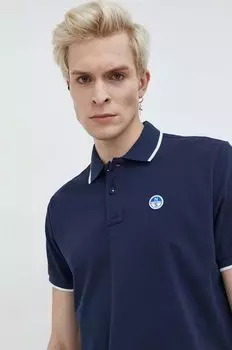 Хлопковое поло North Sails, темно-синий