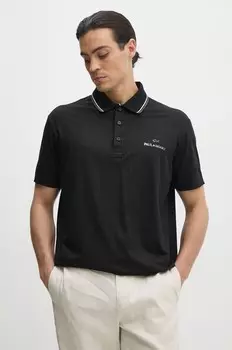 Хлопковое поло Paul&Shark, черный