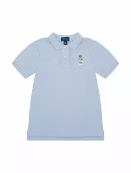 Хлопковое поло Polo Bear Ralph Lauren, синий