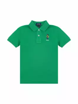 Хлопковое поло Polo Bear Ralph Lauren, зелёный