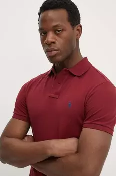 Хлопковое поло Polo Ralph Lauren, бордовый