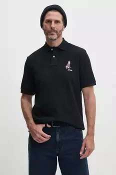 Хлопковое поло Polo Ralph Lauren, черный
