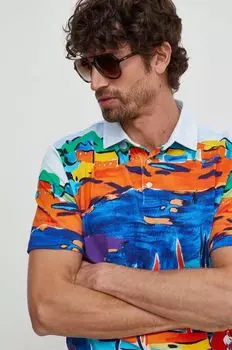 Хлопковое поло Polo Ralph Lauren, мультиколор