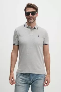 Хлопковое поло Polo Ralph Lauren, серый