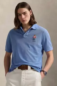 Хлопковое поло Polo Ralph Lauren, синий