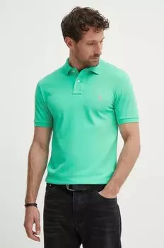 Хлопковое поло Polo Ralph Lauren, зеленый