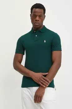 Хлопковое поло Polo Ralph Lauren, зеленый