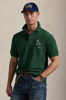 Хлопковое поло Polo Ralph Lauren, зеленый