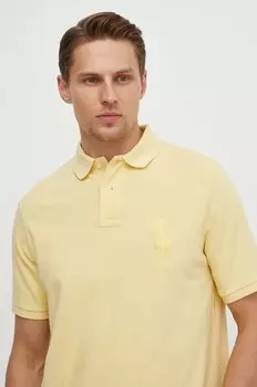 Хлопковое поло Polo Ralph Lauren, желтый