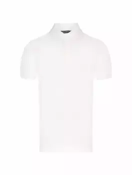 Хлопковое поло с логотипом Dolce&Gabbana, белый