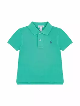 Хлопковое поло с логотипом Ralph Lauren, зелёный