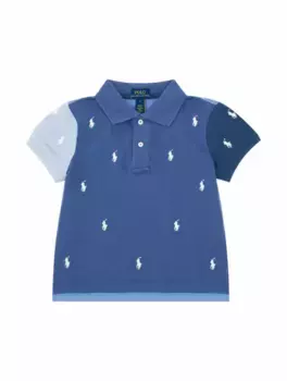 Хлопковое поло с монограммой Ralph Lauren, тёмно-синий