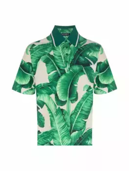 Хлопковое поло с принтом Dolce&Gabbana, мультиколор