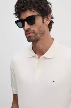 Хлопковое поло Tommy Hilfiger, бежевый