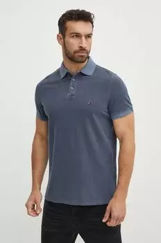 Хлопковое поло Tommy Hilfiger, синий