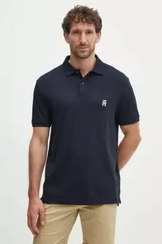 Хлопковое поло Tommy Hilfiger, темно-синий