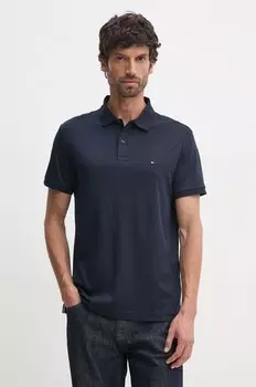 Хлопковое поло Tommy Hilfiger, темно-синий