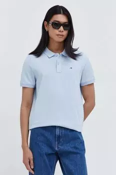 Хлопковое поло Tommy Jeans, синий