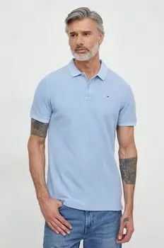 Хлопковое поло Tommy Jeans, синий