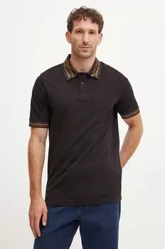 Хлопковое поло Versace Jeans Couture, черный