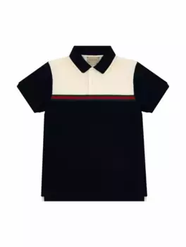 Хлопковое поло Web Gucci, мультиколор