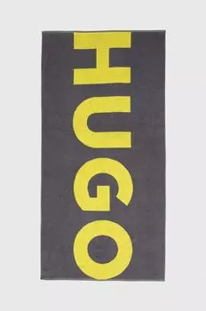 Хлопковое полотенце Hugo, серый