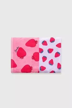 Хлопковое полотенце United Colors of Benetton, фиолетовый