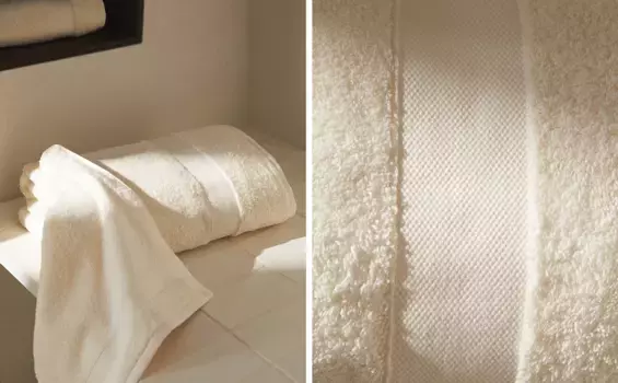 Хлопковое полотенце Zara Home, бежевый