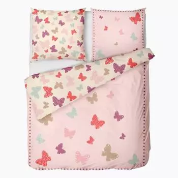 Хлопковое постельное белье бабочки Linkhoff, розовый