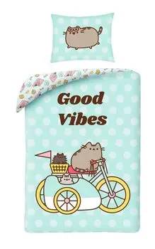Хлопковое постельное белье HALANTEX Pusheen Good Vibes, 140/200, 70/90 см