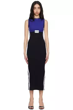 Хлопковое ребристое платье миди Jean Paul Gaultier, мультиколор