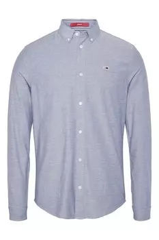 Хлопковое Рубашка Tommy Jeans, белый, синий