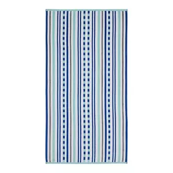 Хлопковое текстурированное полосатое полотенце большого размера (набор из 2 шт.) Superior, цвет Aqua Sky