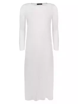 Хлопковое трикотажное платье миди Telma Vix By Paula Hermanny, цвет off white