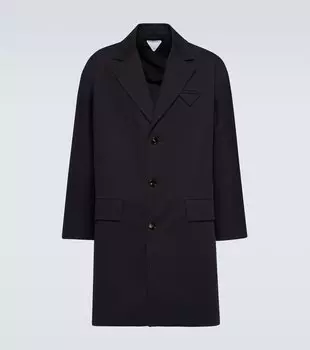 Хлопковое твиловое пальто Bottega Veneta, Dark Night