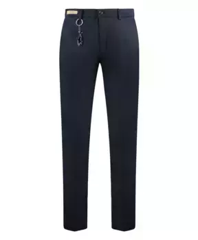 Хлопковые эластичные брюки с карманами Paul & Shark, синий