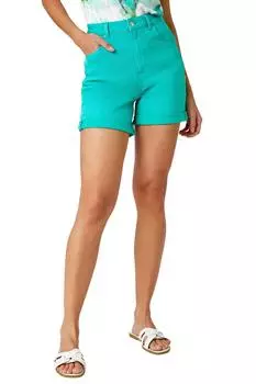 Хлопковые эластичные шорты с подворотом Roman, зеленый