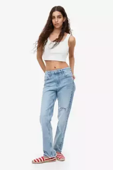 Хлопковые эспадрильи H&M, красный