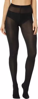 Хлопковые бархатные колготки Wolford, черный