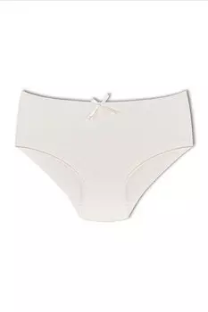 Хлопковые базовые женские трусики больших размеров с высокой талией HNX, экрю