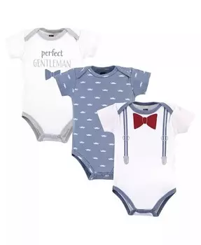 Хлопковые боди для маленьких девочек, 3 шт Hudson Baby, черный