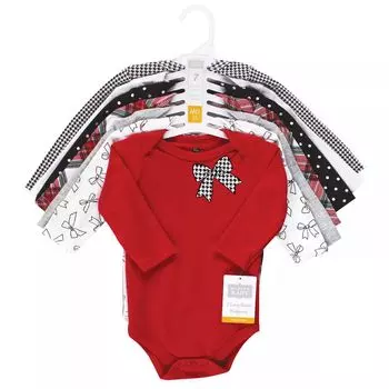 Хлопковые боди Hudson, 7 предметов, мультиколор