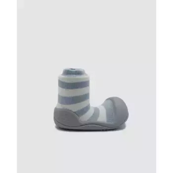 Хлопковые ботильоны для мальчика в голубую полоску Attipas