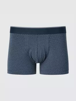 Хлопковые боксерские трусы с низкой посадкой Uniqlo, синий