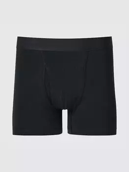 Хлопковые боксерские трусы Uniqlo, черный