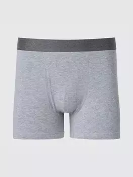 Хлопковые боксерские трусы Uniqlo, серый