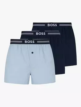 Хлопковые боксеры BOSS HUGO BOSS, темно-синий
