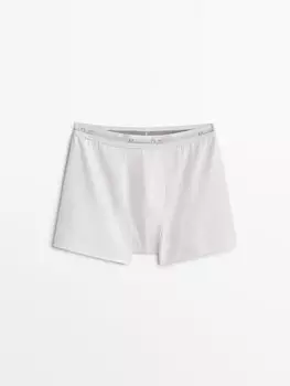 Хлопковые боксеры Massimo Dutti, белый